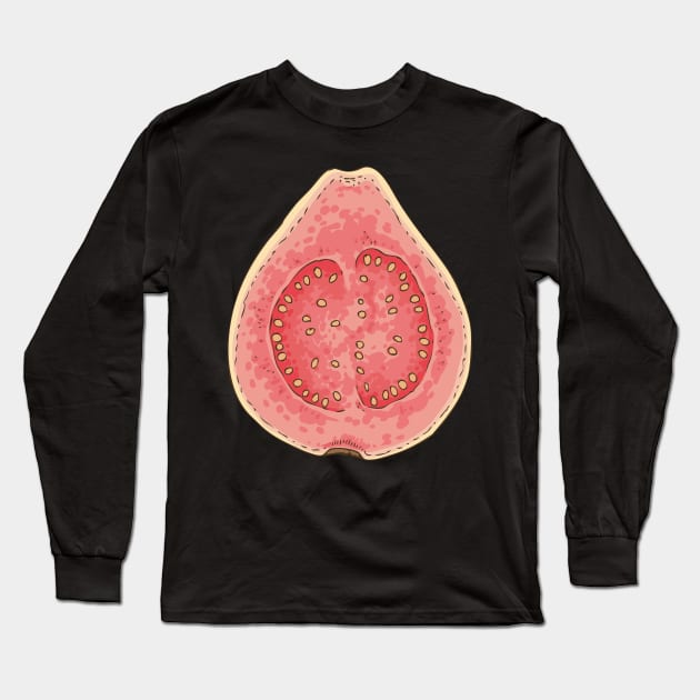 Ripe Guava Long Sleeve T-Shirt by deepfuze